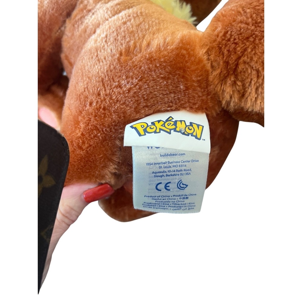 Build-A-Bear Pokemon Eevee Plush 2017 Brown‎ Stuffed Animal Toy BABW - Picture 5 of 7